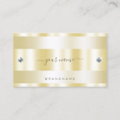 Carte De Visite Noble effet or avec Rhinestones Faux Lumineuses (Devant)