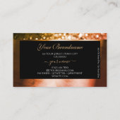 Carte De Visite Noble orange rose Ombre Parties scintillant noir A (Dos)