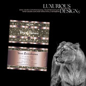 Carte De Visite Noble Parties scintillant or Étoiles Étoiles Rose