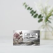 Carte De Visite Noble Parties scintillant rose argenté Stars Code  (Debout devant)