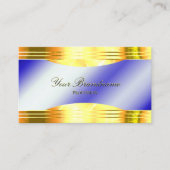 Carte De Visite Noble Royal Blue brillant Gold bordures avec code (Devant)