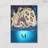 Carte De Visite NOCTURNE AVEC MASQUES / Monogramme mascarade vénit (Dos)