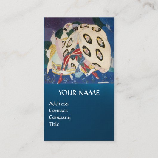 Carte De Visite NOCTURNE AVEC MASQUES / Monogramme mascarade vénit (Devant)