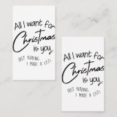 Carte De Visite Noël (Devant / Derrière)