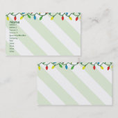 Carte De Visite Noël - affaires (Devant / Derrière)