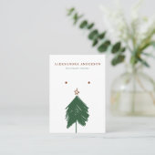 Carte De Visite Noël Arbre de Noël Rouge vert (Debout devant)