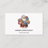 Carte De Visite Noël classique de Jolly Santa Claus (Devant)