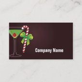 Carte De Visite Noël de cocktail de sucre de canne (Dos)