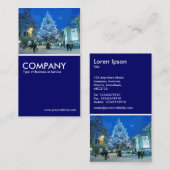 Carte De Visite Noël - Deep Navy (Devant / Derrière)