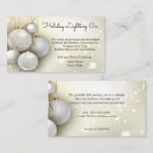 Carte De Visite Noël, Éclairage de vacances, Décorations, Personna (Devant / Derrière)