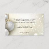 Carte De Visite Noël, Éclairage de vacances, Décorations, Personna (Dos)