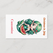 Carte De Visite Noël en juillet Elf Mermaid Thunder_Cove (Dos)