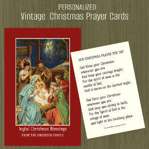 Carte De Visite Noël Epiphanie Nativité Prière personnalisée