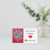 Carte De Visite Noël fait avec amour (Debout devant)