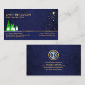 Carte De Visite Noël Joyeux Fêtes Salutations PDG (Devant / Derrière)