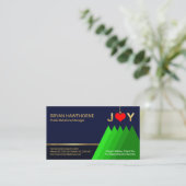 Carte De Visite Noël Joyeux Fêtes Salutations Propriétaire de déma (Debout devant)