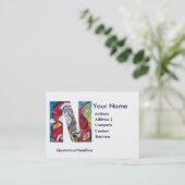 CARTE DE VISITE NOËL N LETTRE / SANTA CLAUS AVEC SAX (Debout devant)