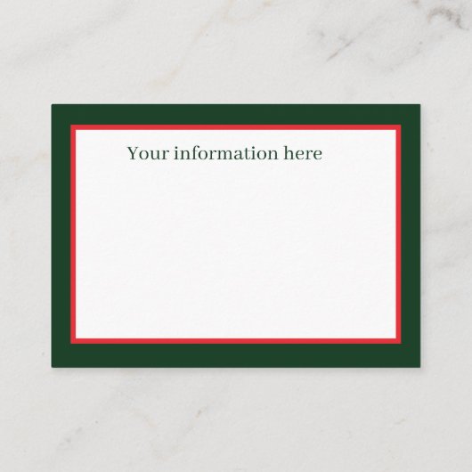 Carte De Visite Noël Noël Noël à Père Noël (Dos)