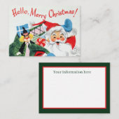 Carte De Visite Noël Noël Noël à Père Noël (Devant / Derrière)