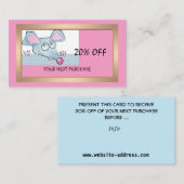 Carte De Visite Noël, nouvel an, rat (Devant / Derrière)