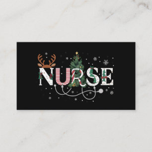 Carte De Visite Noël Père Noël Préférée Infirmière Noël Cadeaux Fê