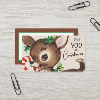 Carte De Visite Noël rétro vintage