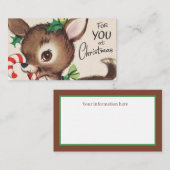 Carte De Visite Noël rétro vintage  (Devant / Derrière)