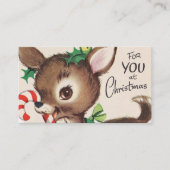 Carte De Visite Noël rétro vintage  (Devant)