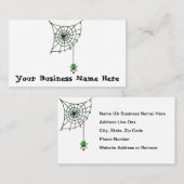 Carte De Visite Noël Spider Web Lights Goth Holiday (Devant / Derrière)