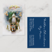 Carte De Visite Noël vintage de père (Devant / Derrière)