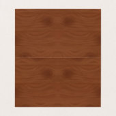 Carte De Visite Noeud Brown en bois avec logo (Intérieur déplié)