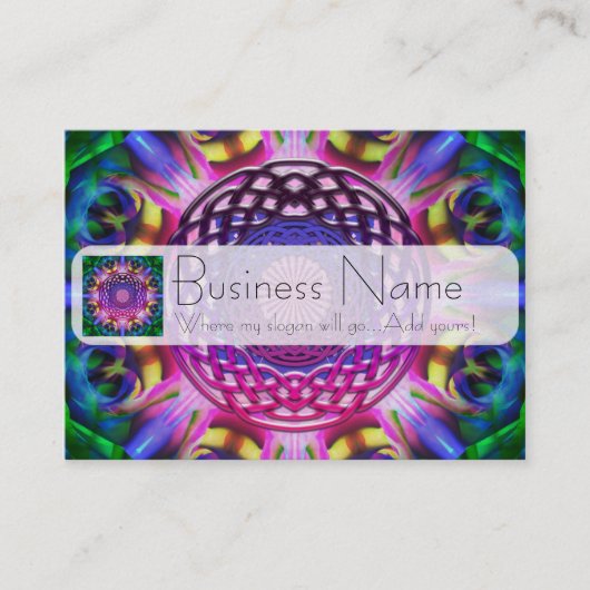 Carte De Visite Noeud pourpre de Celtic d'arc-en-ciel (Devant)