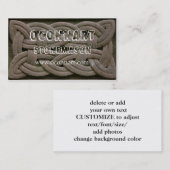 Carte De Visite Noeud sculpté celtique (Devant / Derrière)