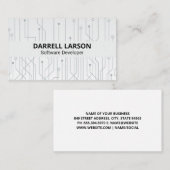 Carte De Visite Noeuds électroniques | Circuitrie (Devant / Derrière)