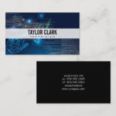 Carte De Visite Noeuds technologiques et Arrière - plan graphique (Devant / Derrière)