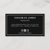 Carte de visite noir (Dos)