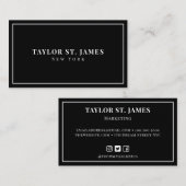 Carte de visite noir (Devant / Derrière)