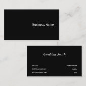 Carte De Visite Noir (Devant / Derrière)