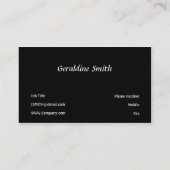 Carte De Visite Noir (Dos)