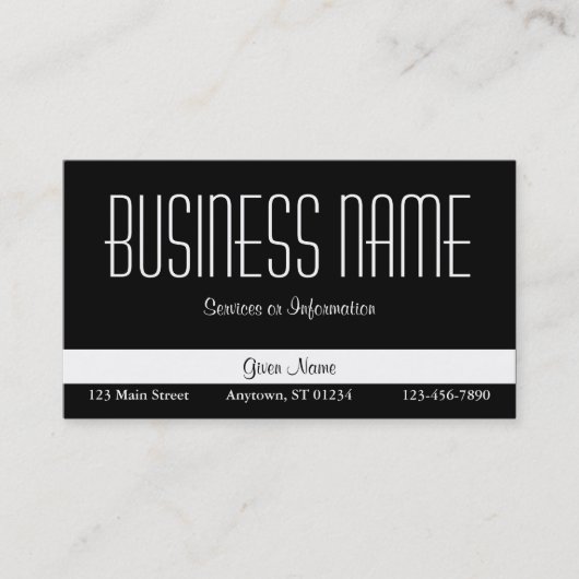 Carte de visite noir (Devant)