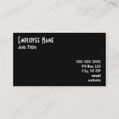 Carte De Visite Noir (Dos)