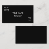 Carte De Visite Noir (Devant / Derrière)