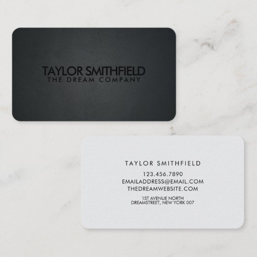Carte De Visite Noir (Devant / Derrière)