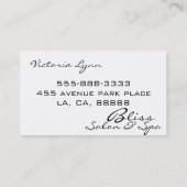 Carte De Visite noir 1 de fleurs de cerisier (Dos)