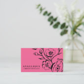 Carte De Visite noir 311-Lush rose (Debout devant)