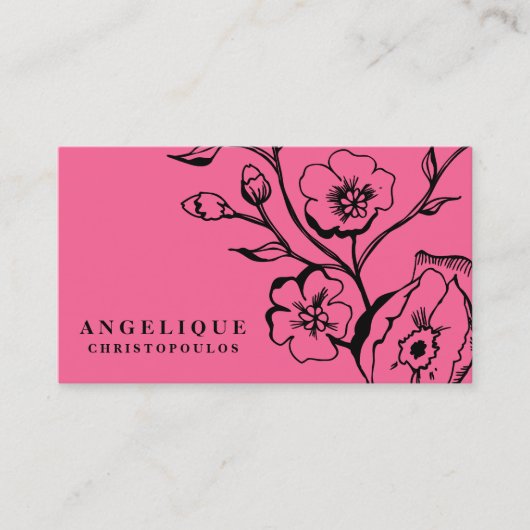 Carte De Visite noir 311-Lush rose (Devant)