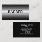 Carte de visite noir à blanc (Devant / Derrière)