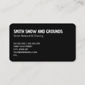 Carte De Visite Noir à neige (Dos)