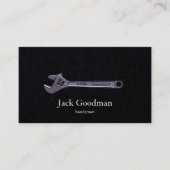 carte de visite noir à wrench-man (Devant)