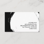 Carte De Visite Noir abstrait (Dos)